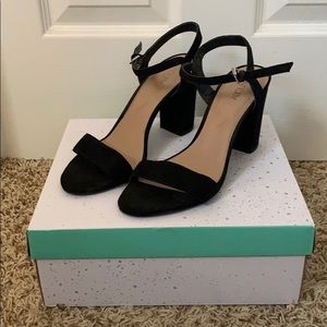 Abound- Black Faux Suede Heels